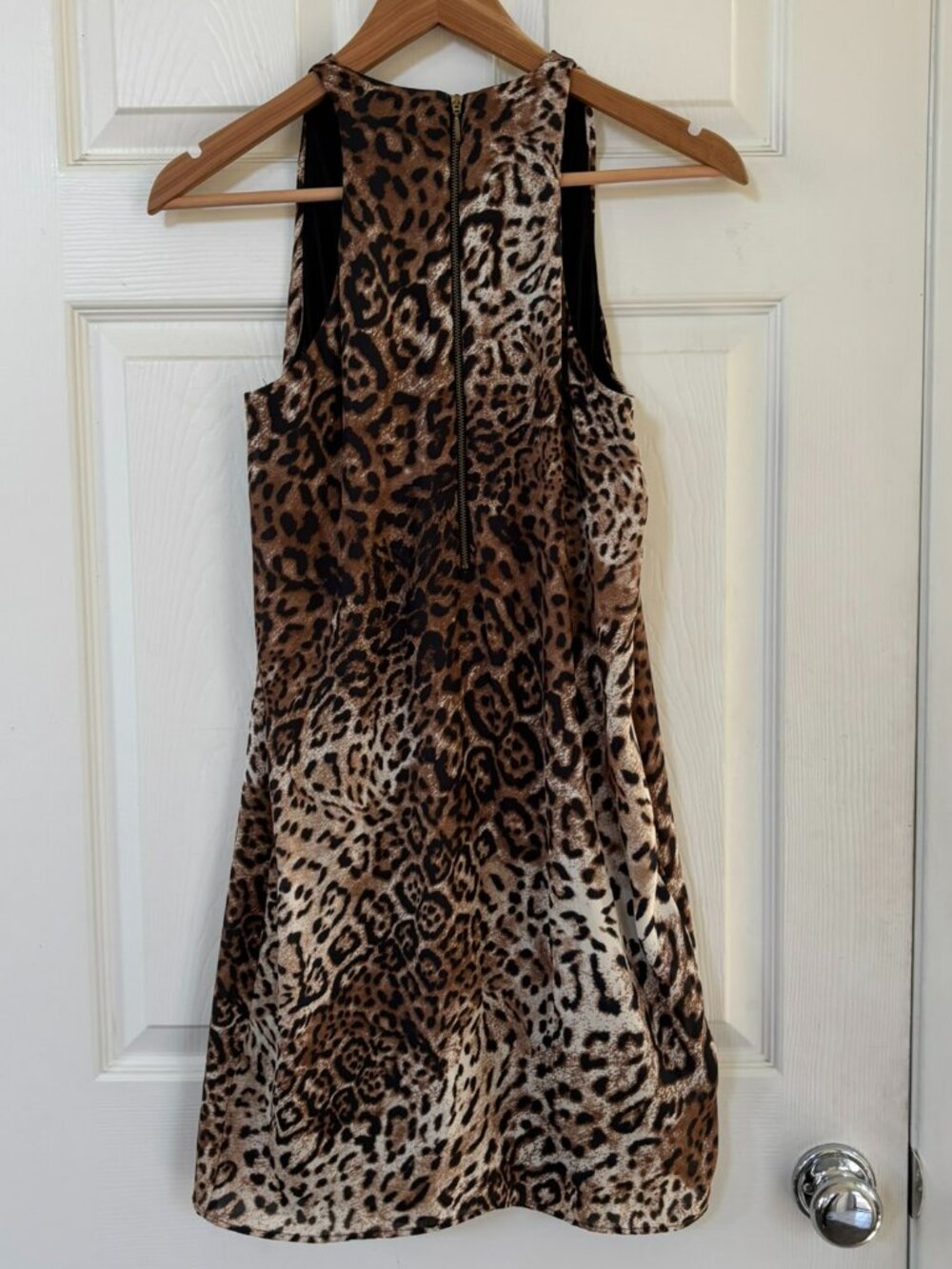 Zara Leopard Cheetah Animal Print Sleeveless Mini Shift Dress Small - Picture 2 of 8